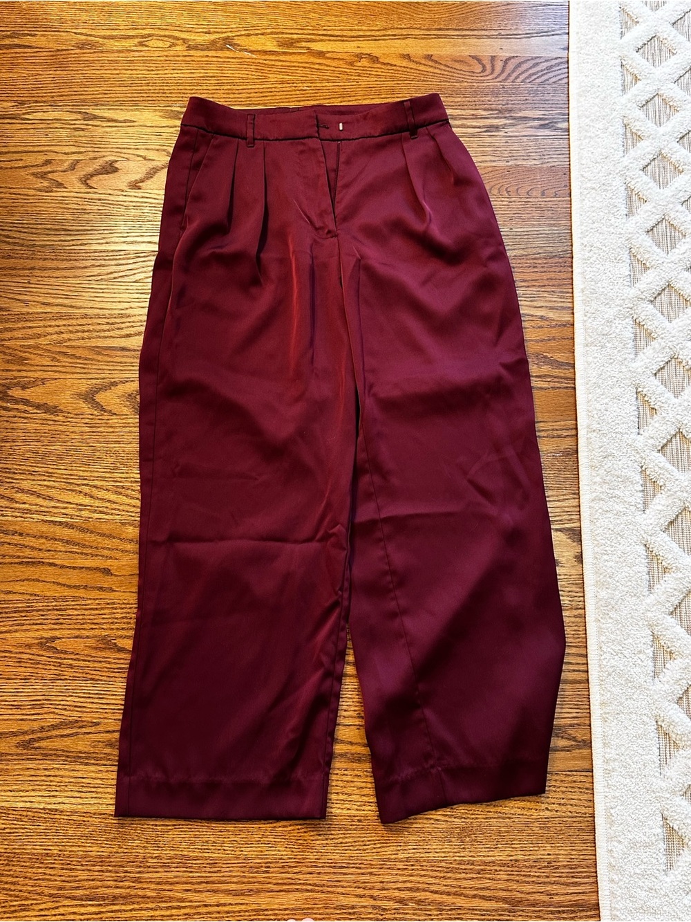 Banana Republic Wide-Leg Trousers in Burgundy